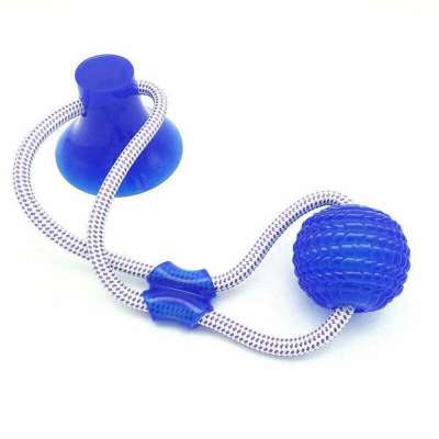 Dog Interactive Suction Cup Push TPR Ball Toys Elastic Ropes Dog Tooth Cleaning Chewing Toys Pet Puppy Supplies